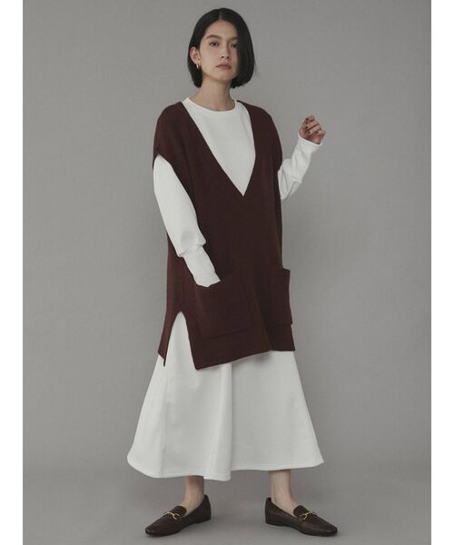 COTORICA（コトリカ）の「パネルカットフレアワンピース（ワンピース・レディース・ブラック/ベージュ/ブラウン/オフホワイト・FREE）」の7枚目の写真