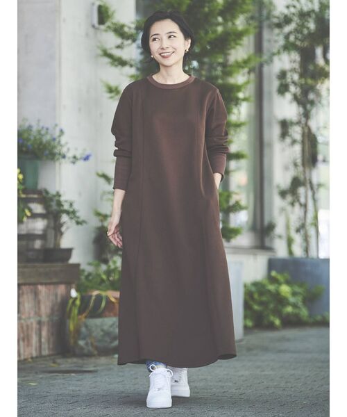 COTORICA（コトリカ）の「パネルカットフレアワンピース（ワンピース・レディース・ブラック/ベージュ/ブラウン/オフホワイト・FREE）」の21枚目の写真