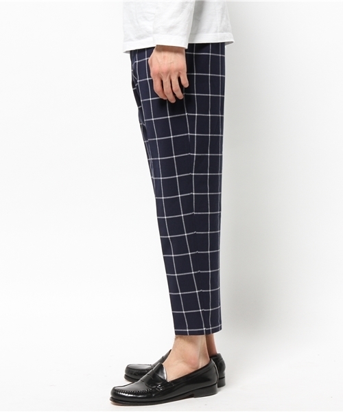 417 EDIFICE（フォーワンセブンエディフィス）の「◇ウィンドペン9/L クロップドパンツ（その他パンツ・メンズ・チャコールグレー/ネイビー・SMALL/LARGE/MEDIUM）」の3枚目の写真