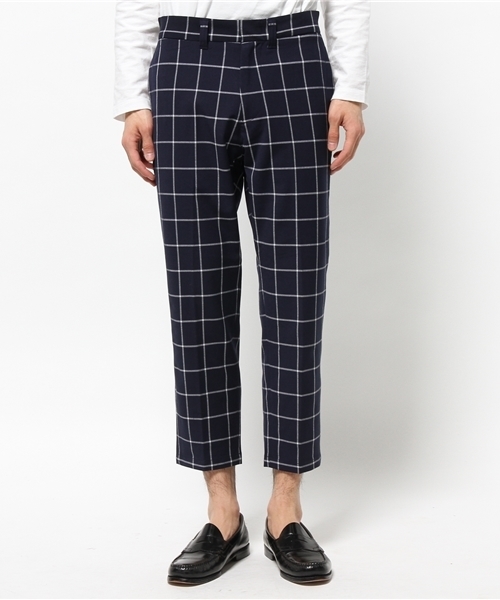 417 EDIFICE（フォーワンセブンエディフィス）の「◇ウィンドペン9/L クロップドパンツ（その他パンツ・メンズ・チャコールグレー/ネイビー・SMALL/LARGE/MEDIUM）」の5枚目の写真