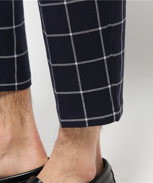 417 EDIFICE（フォーワンセブンエディフィス）の「◇ウィンドペン9/L クロップドパンツ（その他パンツ・メンズ・チャコールグレー/ネイビー・SMALL/LARGE/MEDIUM）」の9枚目の写真