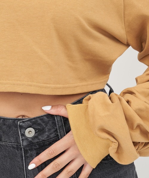 SPIRALGIRL（スパイラルガール）の「3way袖ギャザートップス（Tシャツ/カットソー・レディース・ホワイト/ブラック/イエロー・FREE）」の7枚目の写真