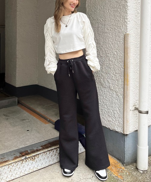 SPIRALGIRL（スパイラルガール）の「3way袖ギャザートップス（Tシャツ/カットソー・レディース・ホワイト/ブラック/イエロー・FREE）」の9枚目の写真