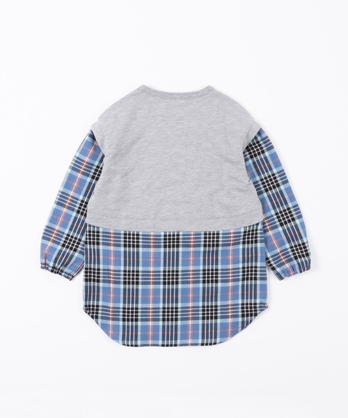 trois lapins kp(トロワラパンケーピー)の「先染めヘリンボーンチェックワンピース(100~130)(ワンピース・キッズ・オレンジ/ブルー・120cm/110cm/100cm/130cm)」の10枚目の写真