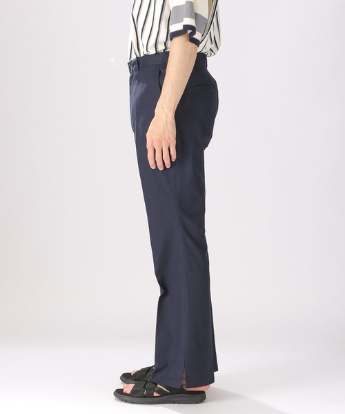 niko and...(ニコアンド)の「綿麻スリットフレアパンツ(スラックス・メンズ・グリーン/ネイビー・LARGE/MEDIUM)」の6枚目の写真