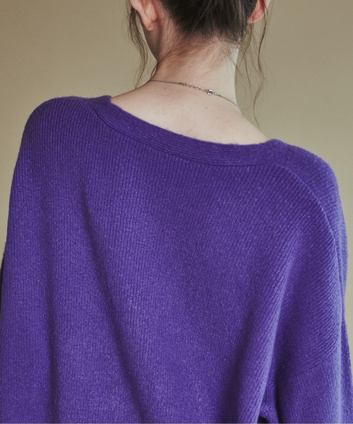 『未使用品』VINCE.ビンス　ニットカーディガン　 Sサイズ　パープル　 S 未使用品』VINCE.ビンス ニットカーディガン Sサイズ パープル S