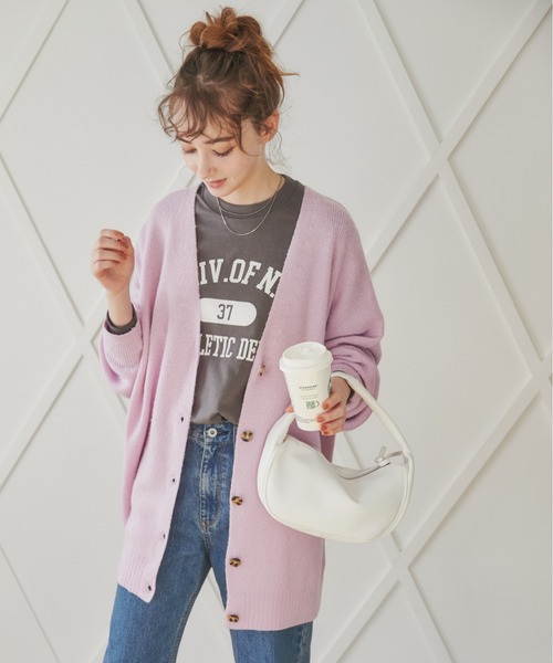 ANGIE(アンジー)の「オーバーサイズVネックニットカーディガン ANGIE(アンジー)の「オーバーサイズVネックニットカーディガン