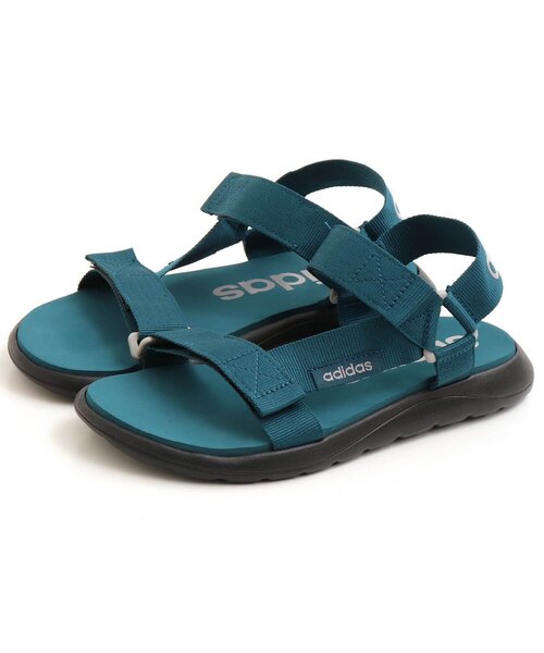adidas（アディダス）の「/アディダス　CF SANDAL（サンダル・レディース・ブラック/グリーン/ネイビー・22.5/23.5/24.5）」の3枚目の写真