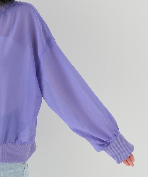 B.C STOCK（ベーセーストック）の「《追加》2wayリングドットシアーブルゾン（ブルゾン・レディース・ブラック/パープル/ベージュ系その他・FREE）」の17枚目の写真