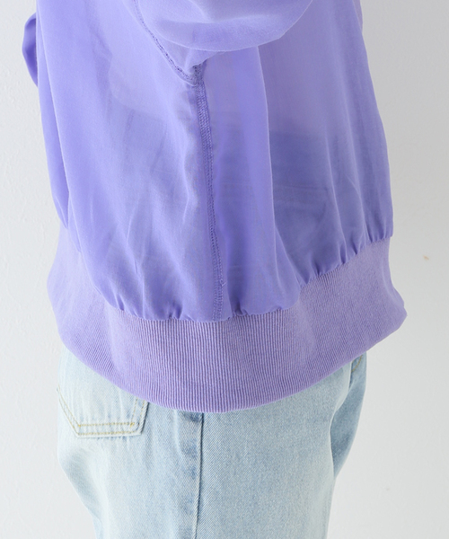 B.C STOCK（ベーセーストック）の「《追加》2wayリングドットシアーブルゾン（ブルゾン・レディース・ブラック/パープル/ベージュ系その他・FREE）」の20枚目の写真