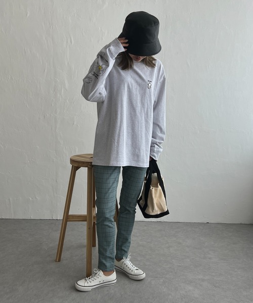 LBC(エルビーシー)の「※WEB限定※防寒美脚テーパードパンツ(その他パンツ・レディース・マスタード/ネイビー/ライトグレー/スカイブルー/ブラック・S/L/M)」の7枚目の写真