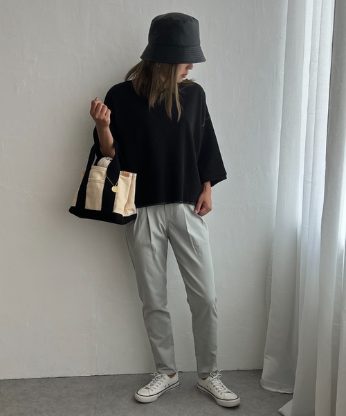 LBC(エルビーシー)の「※WEB限定※防寒美脚テーパードパンツ(その他パンツ・レディース・マスタード/ネイビー/ライトグレー/スカイブルー/ブラック・S/L/M)」の6枚目の写真