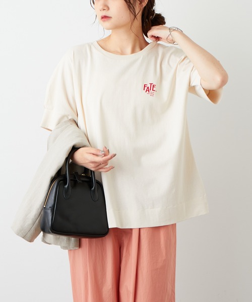 PUAL CE CIN（ピュアルセシン）の「オーガニックコットンフロッキープリントTシャツ（Tシャツ/カットソー・レディース・ナチュラル/グレイッシュベージュ・FREE）」の8枚目の写真