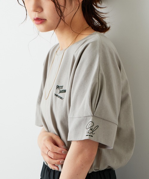PUAL CE CIN（ピュアルセシン）の「オーガニックコットンフロッキープリントTシャツ（Tシャツ/カットソー・レディース・ナチュラル/グレイッシュベージュ・FREE）」の11枚目の写真