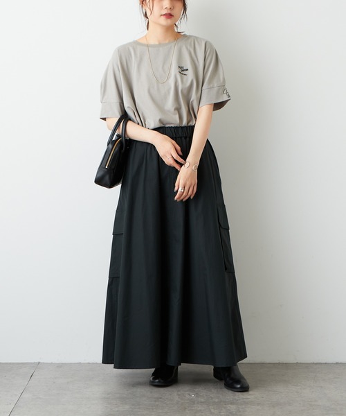 PUAL CE CIN（ピュアルセシン）の「オーガニックコットンフロッキープリントTシャツ（Tシャツ/カットソー・レディース・ナチュラル/グレイッシュベージュ・FREE）」の10枚目の写真