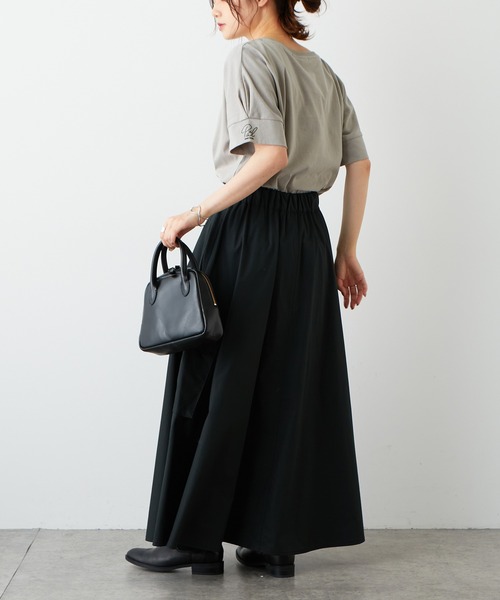 PUAL CE CIN（ピュアルセシン）の「オーガニックコットンフロッキープリントTシャツ（Tシャツ/カットソー・レディース・ナチュラル/グレイッシュベージュ・FREE）」の5枚目の写真