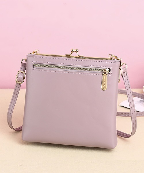 希少✨ボッテガ♡ショルダーウォレット　がま口ケース　ゴールド金具　ピンク LOPASS（ロパス）の「クロコ型押し がま口バッグ スクエアお財布