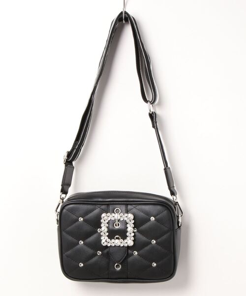 Ank Rouge(アンクルージュ)の「ビジューキルティングショルダーBAG(ショルダーバッグ・レディース・ピンク/ブラック・FREE)」の14枚目の写真
