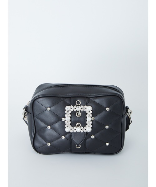 Ank Rouge(アンクルージュ)の「ビジューキルティングショルダーBAG(ショルダーバッグ・レディース・ピンク/ブラック・FREE)」の12枚目の写真