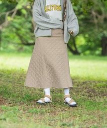 【OUTDOOR PRODUCTS/アウトドアプロダクツ】キルティングフレアスカート 中綿キルト生地 防寒機能