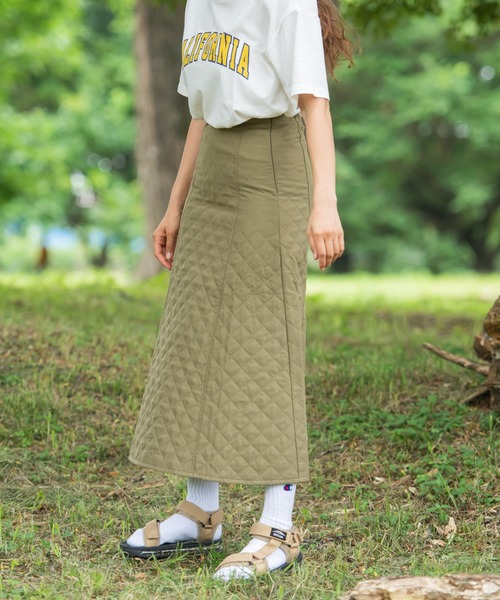 OUTDOOR PRODUCTS(アウトドアプロダクツ)の「【OUTDOOR PRODUCTS/アウトドアプロダクツ】キルティングフレアスカート 中綿キルト生地 防寒機能(スカート・レディース・ブラック/ベージュ/カーキ/アイボリー・MEDIUM)」の18枚目の写真