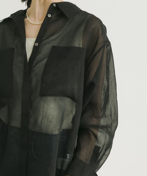 ブラウス シャツ ソフトオーガンジーシアーシャツ/夏服 レディース URBAN RESEARCH（アーバンリサーチ）の「ソフトオーガンジー