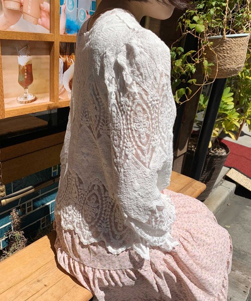 Clice de Paris（クリシェドゥパリス）の「ESレースカーデ（カーディガン/ボレロ・レディース・オフホワイト/ベージュ・ONESIZE）」の8枚目の写真