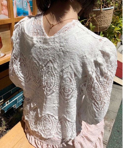 Clice de Paris（クリシェドゥパリス）の「ESレースカーデ（カーディガン/ボレロ・レディース・オフホワイト/ベージュ・ONESIZE）」の3枚目の写真