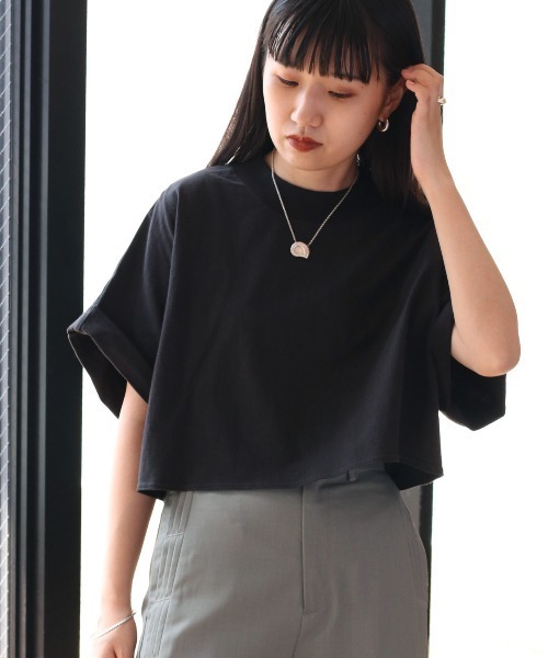 cepo(セポ)の「タンタケ ショートTシャツ(Tシャツ/カットソー・レディース・グリーン/オフホワイト/ブラック・M)」の9枚目の写真