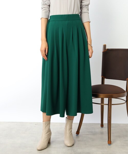 DRESKIP(ドレスキップ)の「◆【上品なのにウエストゴムで楽ちん】ニットツイル スカーチョ(その他パンツ・レディース・ブラック/グリーン/サンドベージュ/パープル系4・02/03/04)」の5枚目の写真