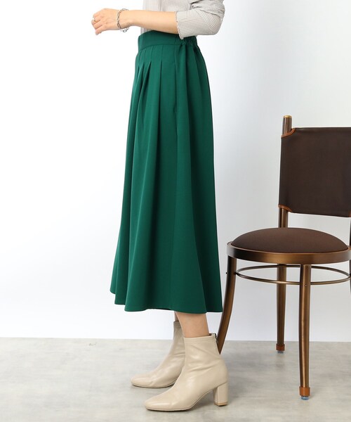 DRESKIP(ドレスキップ)の「◆【上品なのにウエストゴムで楽ちん】ニットツイル スカーチョ(その他パンツ・レディース・ブラック/グリーン/サンドベージュ/パープル系4・02/03/04)」の6枚目の写真