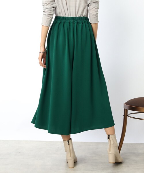 DRESKIP(ドレスキップ)の「◆【上品なのにウエストゴムで楽ちん】ニットツイル スカーチョ(その他パンツ・レディース・ブラック/グリーン/サンドベージュ/パープル系4・02/03/04)」の7枚目の写真