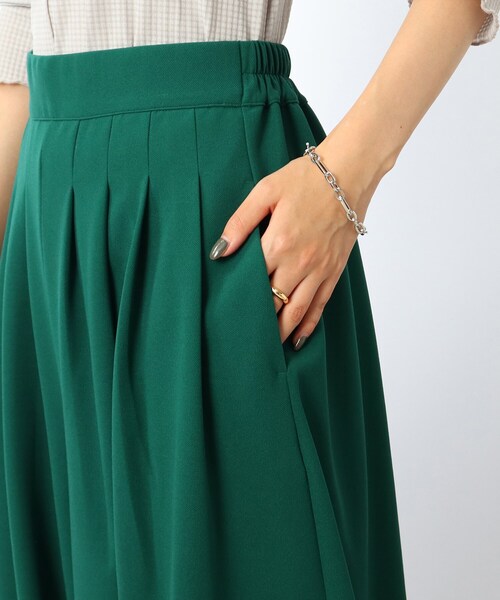 DRESKIP(ドレスキップ)の「◆【上品なのにウエストゴムで楽ちん】ニットツイル スカーチョ(その他パンツ・レディース・ブラック/グリーン/サンドベージュ/パープル系4・02/03/04)」の9枚目の写真