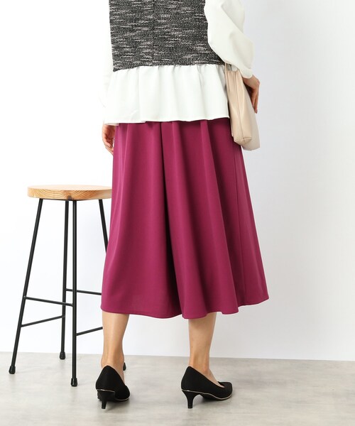 DRESKIP(ドレスキップ)の「◆【上品なのにウエストゴムで楽ちん】ニットツイル スカーチョ(その他パンツ・レディース・ブラック/グリーン/サンドベージュ/パープル系4・02/03/04)」の13枚目の写真