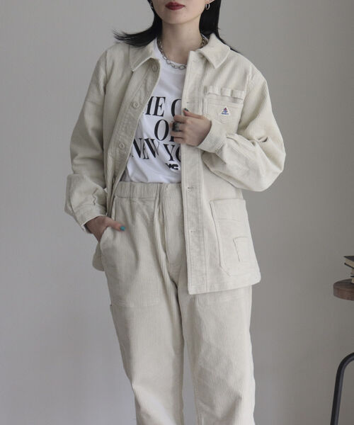 GEVACO（ゲバコ）の「【GEVACO/ゲバコ】コーデュロイ フレンチワークジャケット（カバーオール・レディース・ベージュ/アイボリー・38）」の10枚目の写真