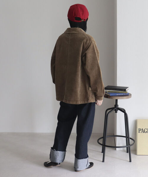 GEVACO（ゲバコ）の「【GEVACO/ゲバコ】コーデュロイ フレンチワークジャケット（カバーオール・レディース・ベージュ/アイボリー・38）」の6枚目の写真