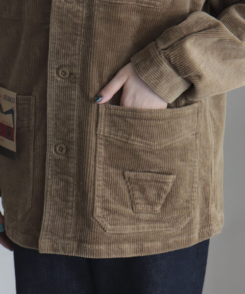 GEVACO（ゲバコ）の「【GEVACO/ゲバコ】コーデュロイ フレンチワークジャケット（カバーオール・レディース・ベージュ/アイボリー・38）」の22枚目の写真