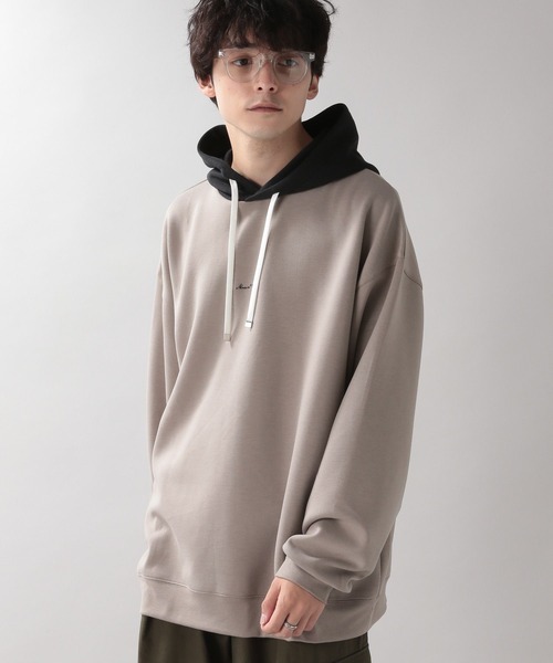 RAGEBLUE(レイジブルー)の「プチ刺繍キリカエテックパーカー(パーカー・メンズ・ベージュ/オフホワイト/ブルー/グリーン/ブラック・MEDIUM/LARGE)」の14枚目の写真