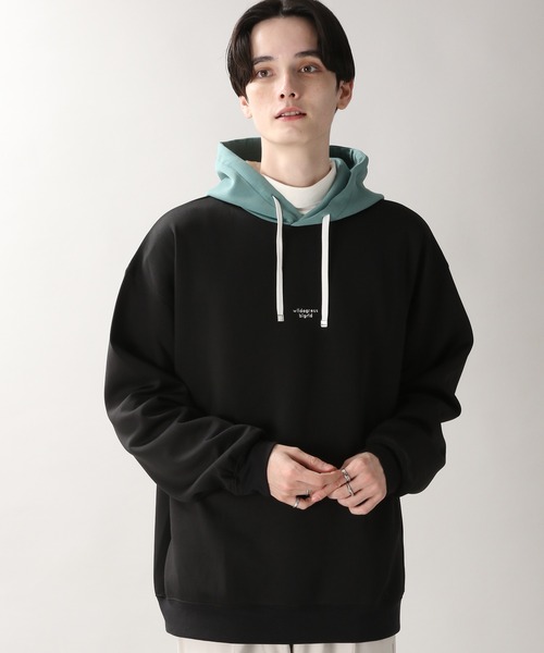 RAGEBLUE(レイジブルー)の「プチ刺繍キリカエテックパーカー(パーカー・メンズ・ベージュ/オフホワイト/ブルー/グリーン/ブラック・MEDIUM/LARGE)」の8枚目の写真