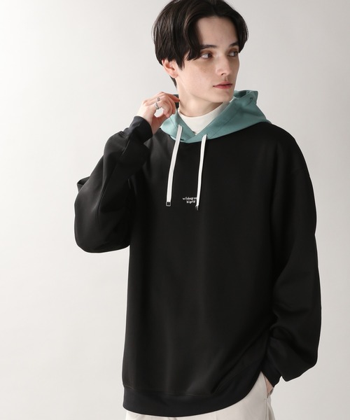 RAGEBLUE(レイジブルー)の「プチ刺繍キリカエテックパーカー(パーカー・メンズ・ベージュ/オフホワイト/ブルー/グリーン/ブラック・MEDIUM/LARGE)」の10枚目の写真