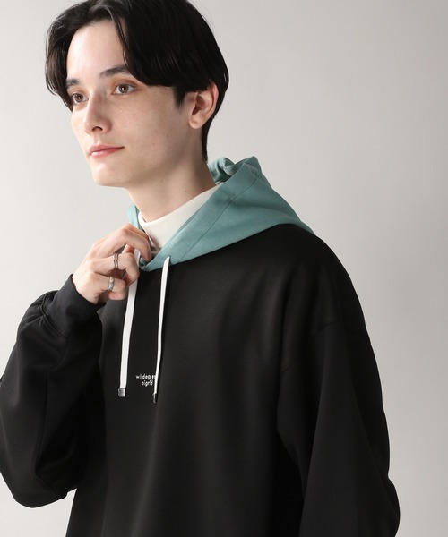 RAGEBLUE(レイジブルー)の「プチ刺繍キリカエテックパーカー(パーカー・メンズ・ベージュ/オフホワイト/ブルー/グリーン/ブラック・MEDIUM/LARGE)」の11枚目の写真