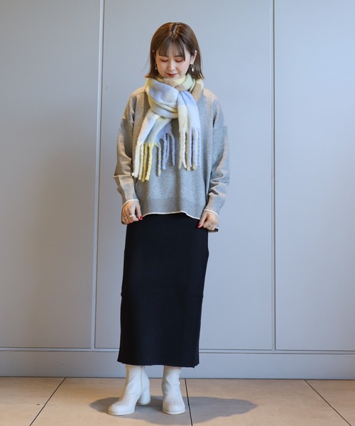 AMERICAN HOLIC（アメリカンホリック）の「ブークレフリンジストール（ストール/ショール・レディース・オフホワイト/イエロー/ブルー/パープル・FREE）」の22枚目の写真