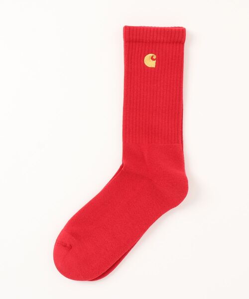 Carhartt WIP（カーハートダブリューアイピー）の「ワンポイントチェイス ソックス Chase Socks（ソックス/靴下・メンズ・ブラック/グレー/ピンク/ミント/ホワイト/ブルー/レッド・OS）」の7枚目の写真
