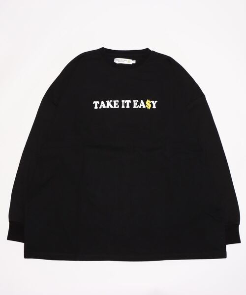 SMILEY FACE(スマイリーフェイス)の「【SMILEY FACE/スマイリーフェイス】フラワースマイルロングスリーブTシャツ(Tシャツ/カットソー・メンズ・ホワイト/ブラック/グリーン・44/46)」の4枚目の写真