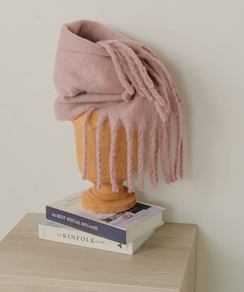 Bab(バブ)の「起毛シャギーライクマフラー(マフラー・レディース・ブラウン/アイボリー/ブラック/ピンクベージュ/サンドベージュ・ONESIZE)」の19枚目の写真