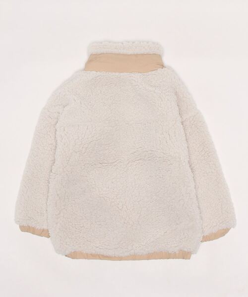 ROXY(ロキシー)の「MINI ROXY WAVES ZIP/ロキシーキッズジップアップボアブルゾン(スウェット・キッズ・ベージュ/ナチュラル/ブラック・110/120/130/140/150)」の5枚目の写真