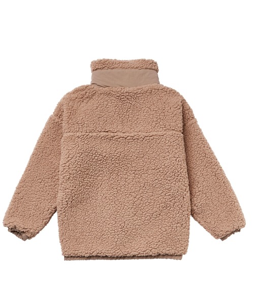 ROXY(ロキシー)の「MINI ROXY WAVES ZIP/ロキシーキッズジップアップボアブルゾン(スウェット・キッズ・ベージュ/ナチュラル/ブラック・110/120/130/140/150)」の7枚目の写真