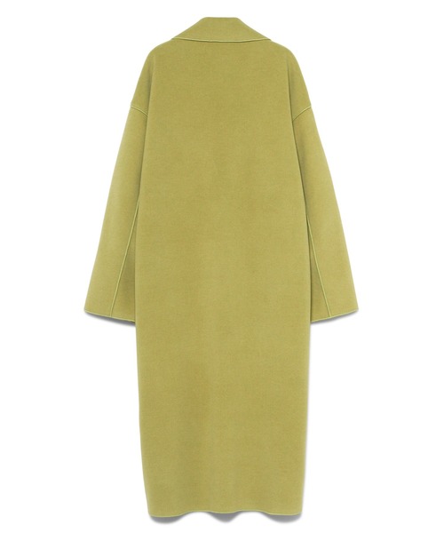 ReNorm（リノーム）の「ニットメルトンチェスターコート（チェスターコート・レディース・アイボリー/ブラック/グリーン・フリー）」の4枚目の写真