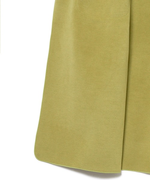 ReNorm（リノーム）の「ニットメルトンチェスターコート（チェスターコート・レディース・アイボリー/ブラック/グリーン・フリー）」の10枚目の写真