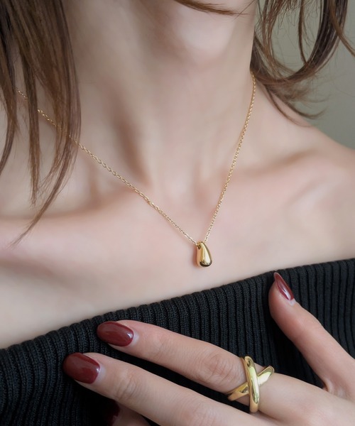 styiro（スタイロ）の「【金アレ対応/サージカルステンレス316L】華奢ドロップネックレス /レイヤード・重ね付け対応 /オフィス・デイリー（ネックレス・レディース・シルバー/ゴールド・FREE）」の10枚目の写真